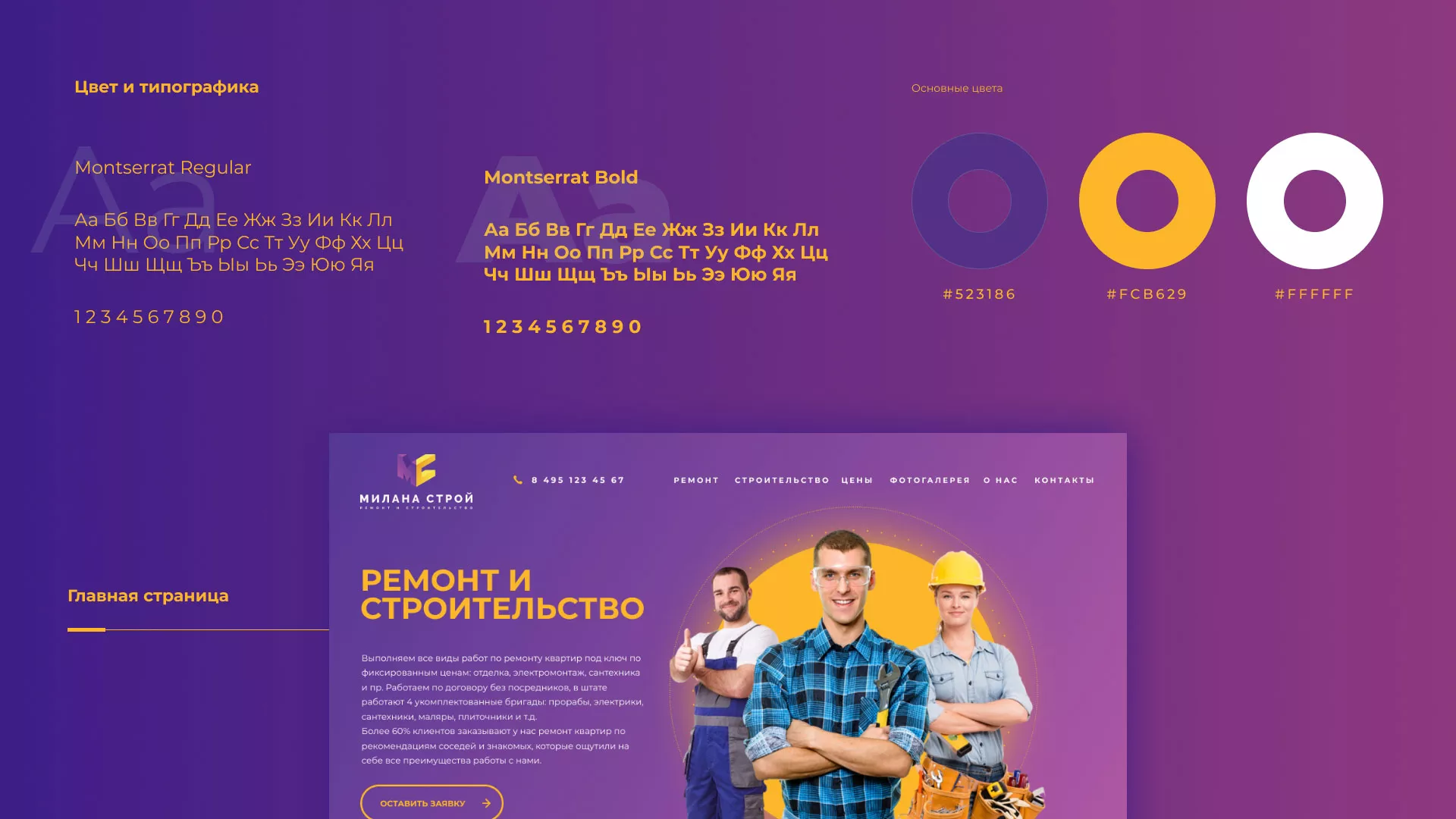Разработка сайта строительной компании «Милана-Строй» в Карабулаке