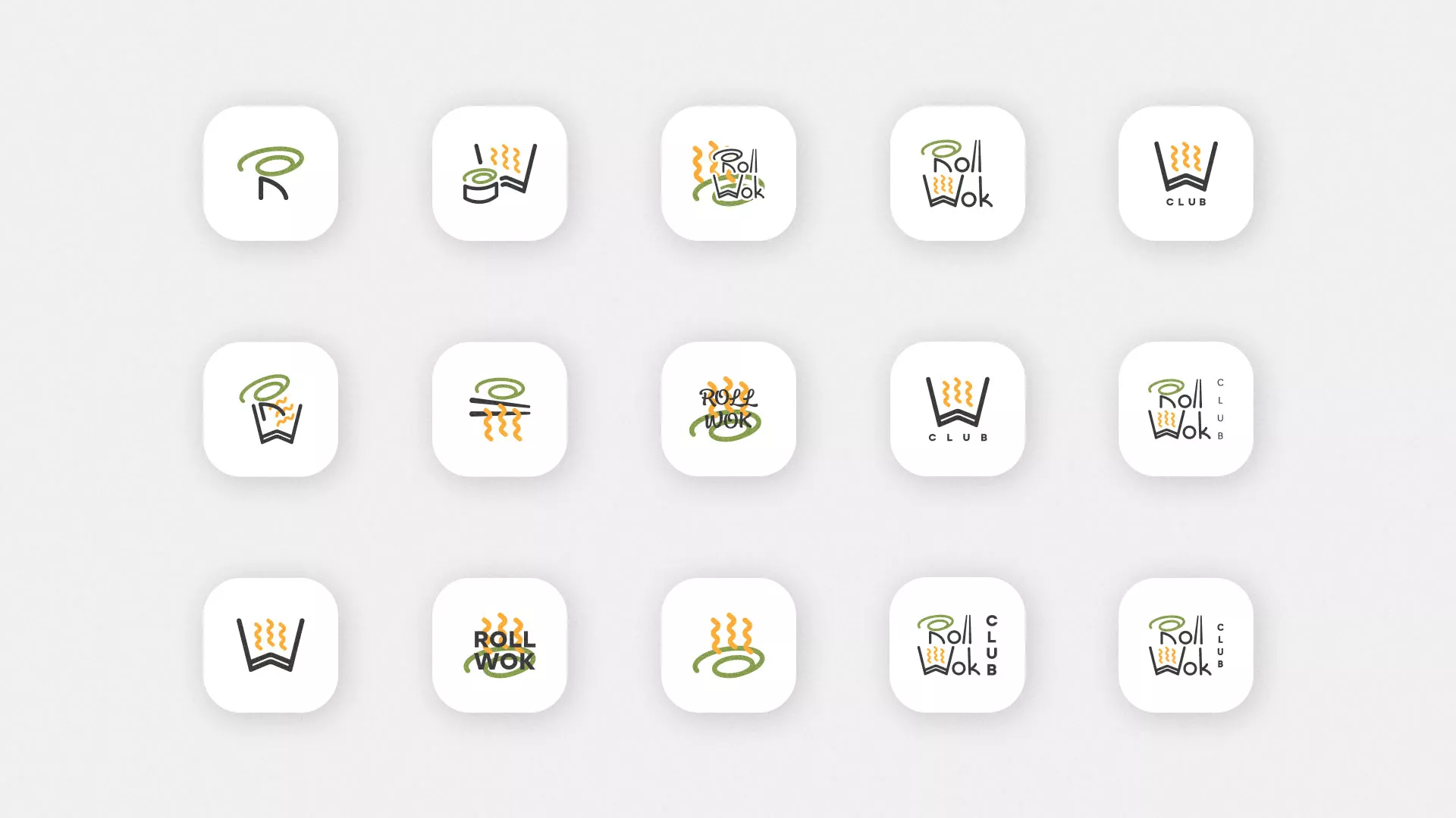 Разработка иконки приложения суши-бара «Roll Wok Club» в Карабулаке